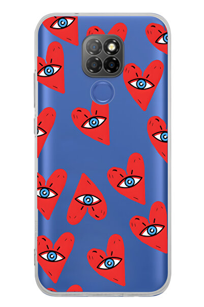 FLAMENKO حافظة هاتف شفافة بنمط عين القلب متوافقة مع جهاز General Mobile GM 20