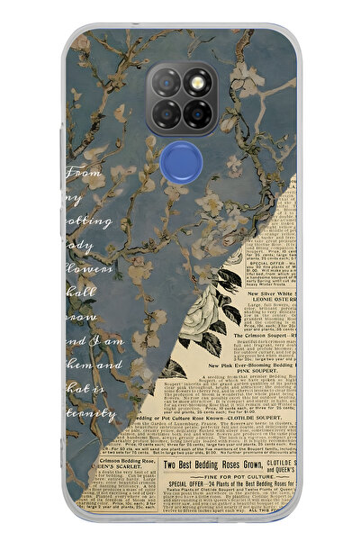 FLAMENKO حافظة هاتف شفافة بنمط الصحف القديمة المتوافقة مع جهاز General Mobile...