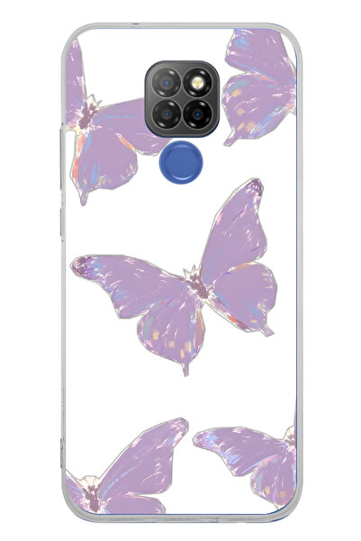 FLAMENKO حافظة هاتف شفافة بنمط الفراشة الأرجوانية متوافقة مع جهاز General Mob...