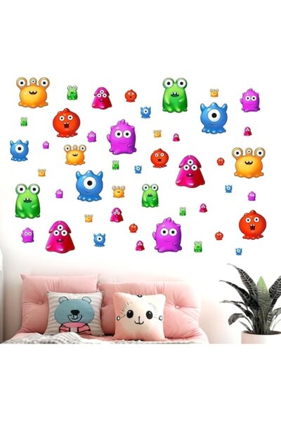 Amimagen Paint Monster Wall Stickers Set