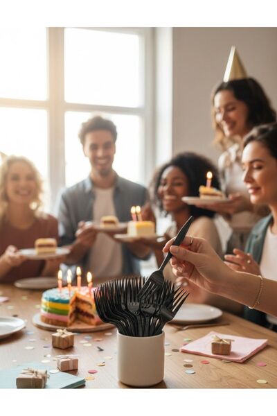 Cadde Süs Fork Colorful 25 Piece Set 25-Piece Fork Set