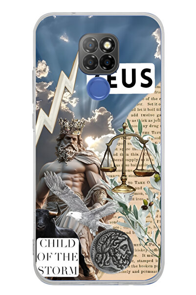 FLAMENKO حافظة هاتف شفافة بنمط زيوس متوافقة مع جهاز General Mobile GM 20