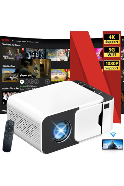 VisionHub Mini proiector video inteligent portabil, VisionHub® Full HD, Andro...