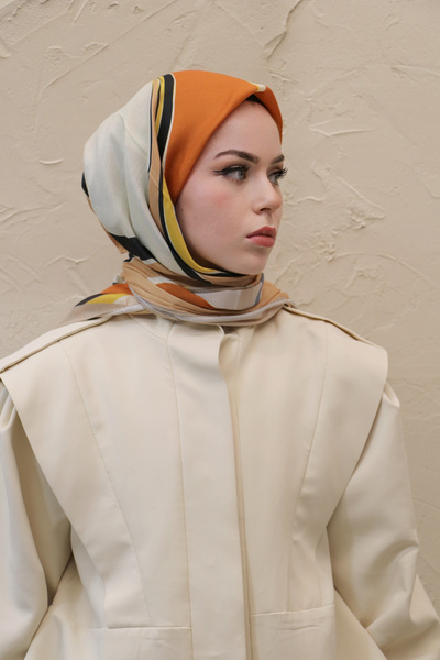 efdal şal eşarp Fairy Tale Pattern Imported Cotton Scarf