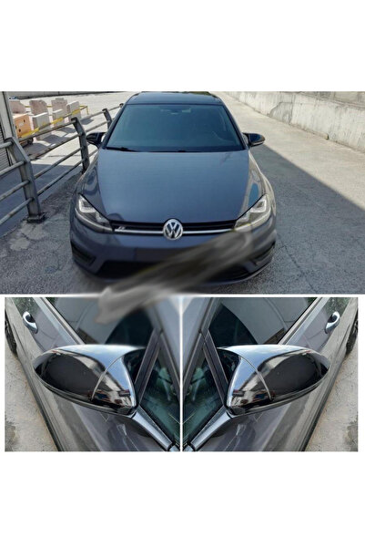 Fym Dp-10017 Vw Golf 7/7.5 2012-2019 Bat Wing Mirror Cover P.Black Imported P...