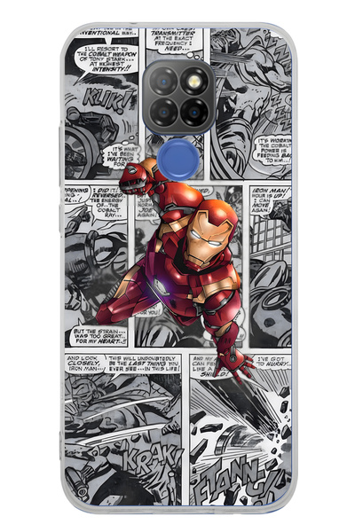 FLAMENKO غطاء هاتف شفاف من جينيرال موبايل GM 20 بتصميم القصص المصورة منقوش