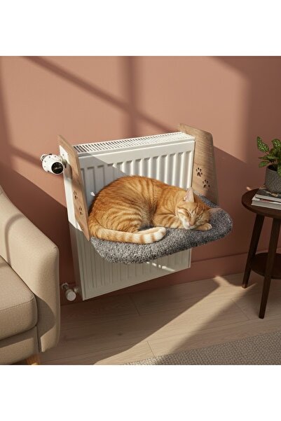 LIGHTSTAR Petek Askılı Kedi Yatağı – Radyatör Üstü, 45x29 cm, 20 Kg Taşıma, B...