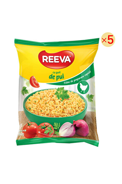Reeva Tăiței instant cu aromă de pui, 5 x 60 g,