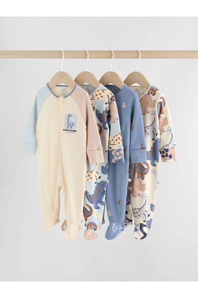 Next Baby طقم أكياس نوم مكون من 4 قطع مصنوع من القطن العضوي بنسبة 100% باللون...