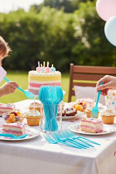 Cadde Süs Fork Colorful 25 Piece Set 25-Piece Fork Set