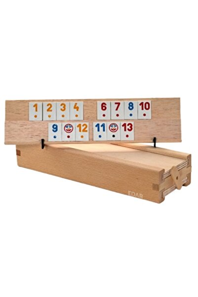 OEM Jocul Societății EDAR, Remi/Rummy din piese de lemn și plastic, 4 table d...