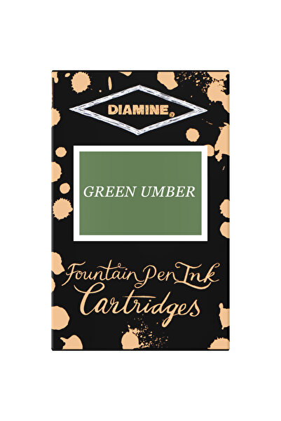 Diamine Set de 18 cartușe de cerneală - Green Umber