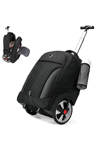 VisionHub Rucsac multifuncțional tip troler, roți 2 în 1, ghiozdan școlar de ...