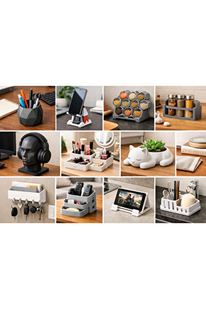 WHITE 3D Printed Toys