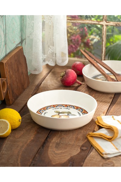 BIRCH BRUSH Birch&Brush Costiera Amalfitana Limon Desenli Salata Kasesi Sunumluk