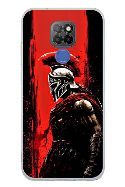 FLAMENKO حافظة هاتف شفافة بنمط واريور سبارتا متوافقة مع جهاز جنرال موبايل GM 20