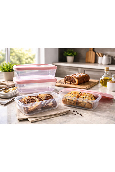 DECORS CENTER Plastic Storage Container Set of 4
