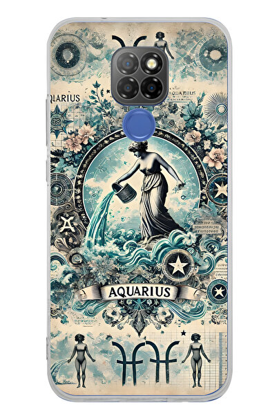 FLAMENKO حافظة هاتف شفافة بنمط برج الدلو متوافقة مع جهاز General Mobile GM 20