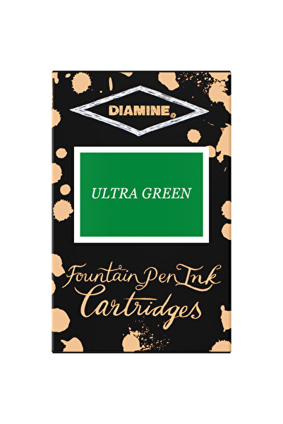 Diamine Set de cartușe de cerneală de 18 - Ultra Green