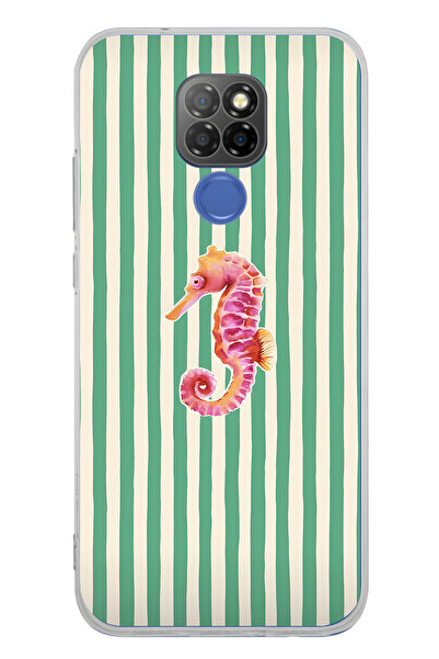 FLAMENKO حافظة هاتف شفافة بنمط حصان البحر متوافقة مع جهاز General Mobile GM 20