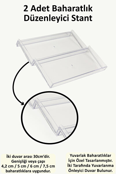 color house 2 Pieces Drawer Spice Rack Organizer Stand 31,1*13 cm (Special De...