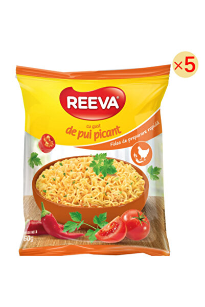 Reeva Tăiței instant cu aromă de pui picant, 5 x 60 g,