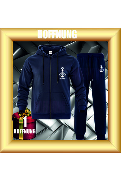 HOFFNUNG Unisex Casual Tracksuit Set Anchor Outdoor Full Zip