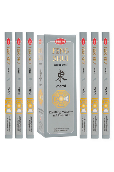 Hem Set 6 pachete bețișoare parfumate HEM® Feng Shui Metal, 120 buc