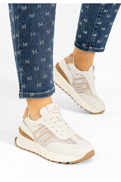 B T Shoes Women's Leather sneakers Vladia beige