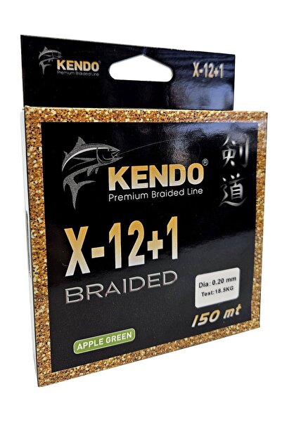 Kendo X-12+1 Șnur împletit 150m verde 0,25mm