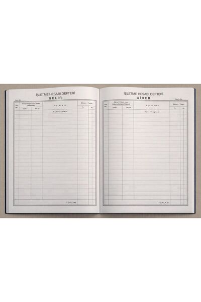 ICECOPY İşletme Hesabı Gelir Gider Defteri Ciltli Derneklere Uyumlu
