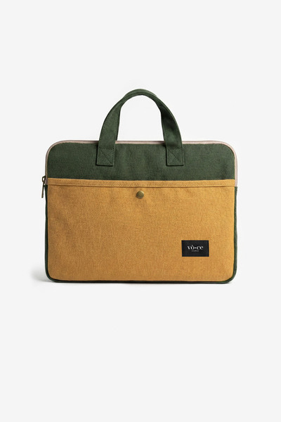 voce studios Khaki Multi Laptop Bag