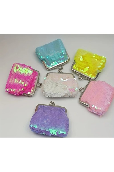 Butik Pullu Mini Boy Bozuk Para Çantası