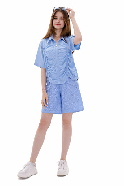 GİYİCEM TEKSTİL Κοριτσίστικο πουκάμισο με κορδόνι 3165