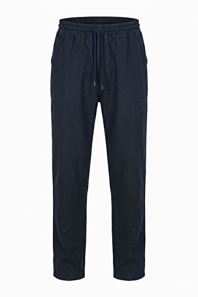 Kozik Men's Linen Blend Relaxed Fit Trousers Comfortable Cut