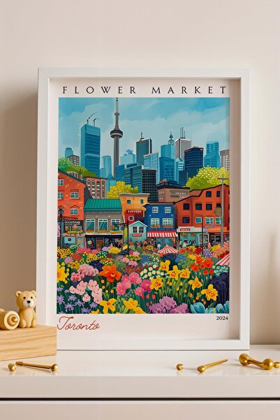 Saturn Toronto Canada Framed Painting Aesthetic Wall Decor for Travel Lovers ...