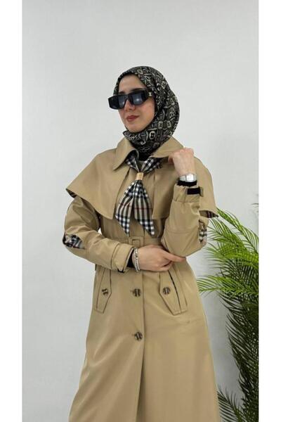 Tebrikler tekstil Women's New Season Tie-Trench Coat G4480