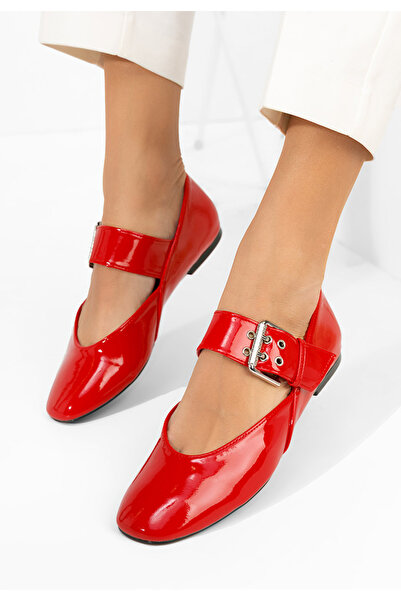 B T Shoes Γυναικείες μπαλαρίνες Katalea κοκκινο