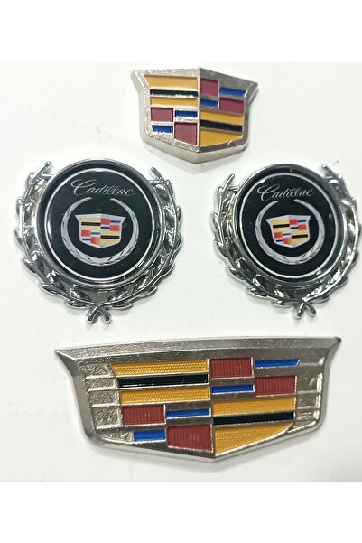 lina oto aksesuar 4 Pieces of Medium-Sized Cadillac Emblems with Tape