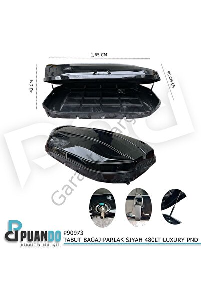 Puando TABUT BAGAJ LUXURY P.BLACK PARLAK SIYAH 480LT PND