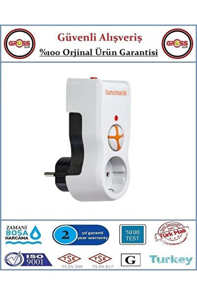 Tunçmatik Akım Korumalı Priz - 3000 Amper - 525 Joule - Tekli Priz - Orjinal ...