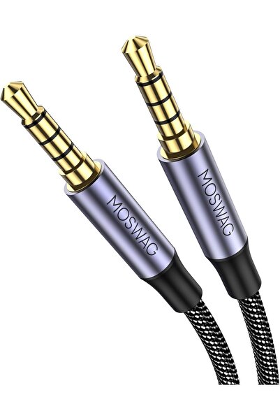 NO BRAND Cablu audio MOSWAG 3 metri, 3,5 mm, mascul la mascul, cu 4 pini