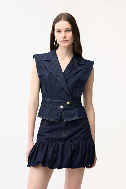 adL Erkek Yaka Jean Yelek