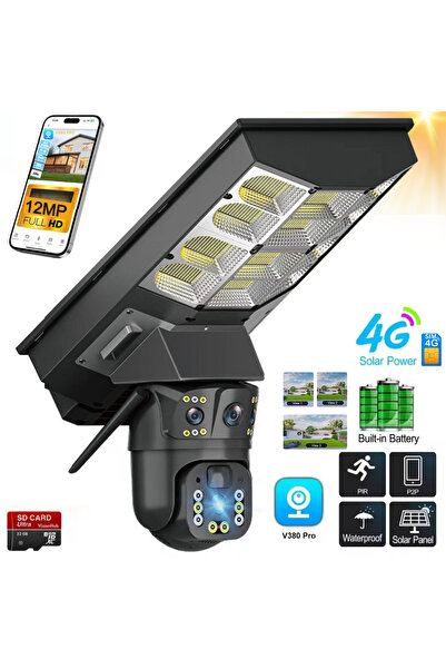 VisionHub Κάμερα παρακολούθησης 4G, ηλιακός φωτισμός δρόμου 5 σε 1, VisionHub...