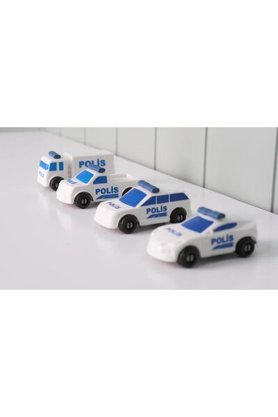 agugu Boxed 4-Piece Police Vehicles