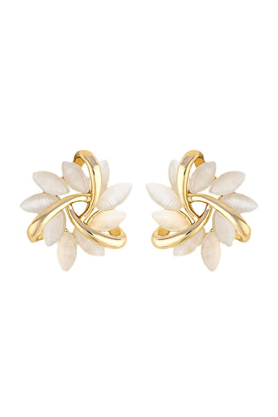 EFAYN.RO Cercei dama, model cu floare eleganta, tematica young and fancy, aur...