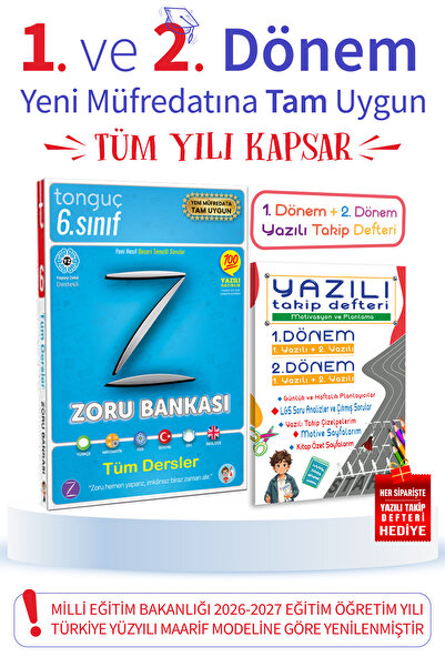 Tonguç Yayınları 6. Sınıf Tüm Dersler Zoru (Soru) Bankası | Yeni Nesil | Vide...