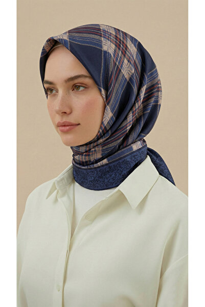 Karaca Plaid Patterned Rayon Scarf - Lai̇cert / Red