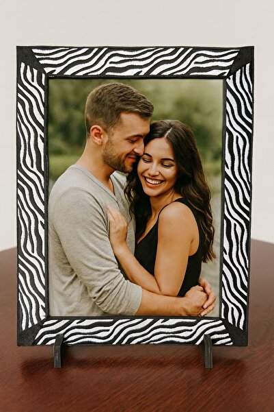 FANTASTIC Ramă foto cu bordură țesută de 13x18 cm - 4 opțiuni de modele difer...