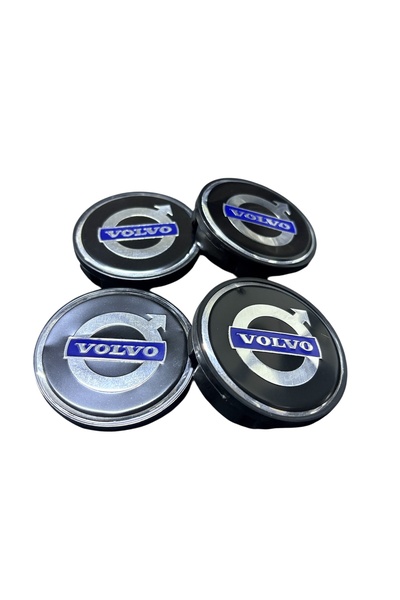 YED Volvo Siyah Mavi 65/60 Jant Göbeği